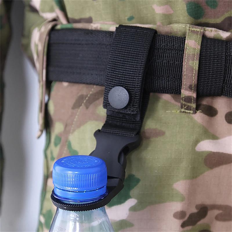 Webbing Buckle Hook Water Bottle Holder Clip Outdoor Military Nylon Climb Carabiner Belt Backpack Hanger Camp
