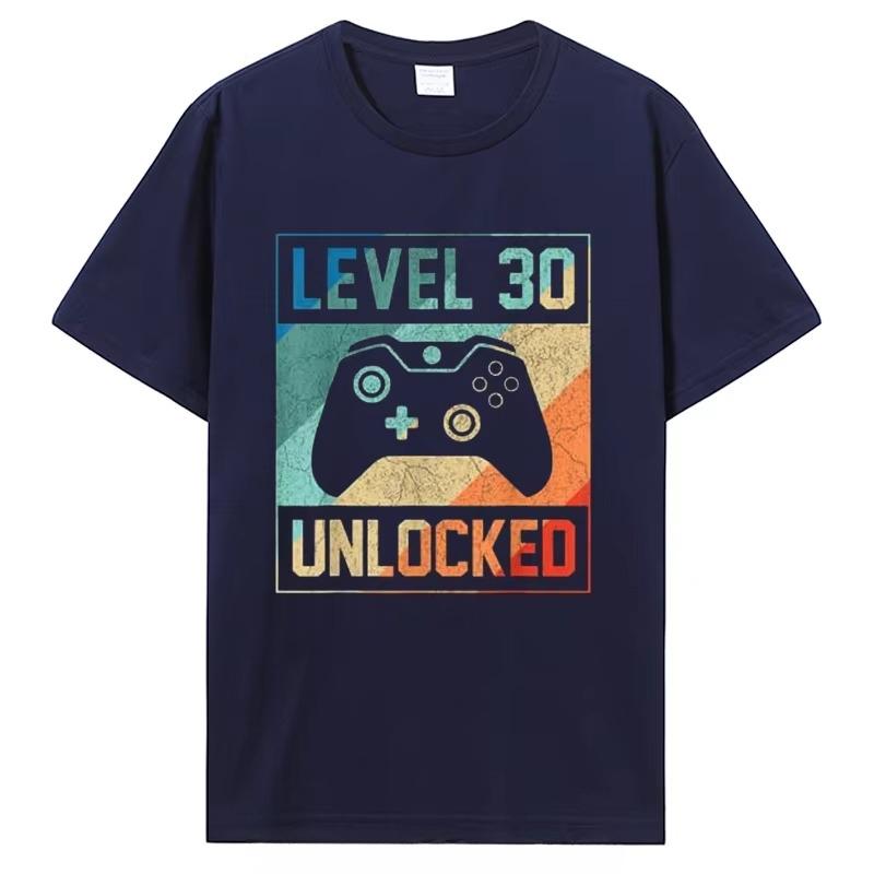Level 30 Unlocked Shirt Funny Video Gamer Birthday Gift Tshirt Casual Tee Casual Tops Unisex Clothing Cotton Graphic Tshirt