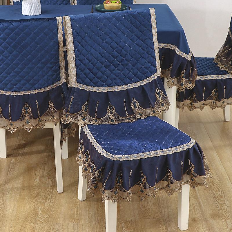 Thick Non Slip Chair Cover Modern Minimalist Household Dustproof Chair Cover Cotton Lace Printed Chair Cover 1pcs