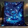1PC Cartoon Aloha Alien 626 Printed Soft Flannel Blanket Throw for Adult Bedroom Living Room Sofa Camping Travel Fan Gifts Christmas Gifts