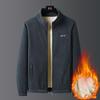Winter Casual Wol Gevoerd Nieuwe Warme Wollen Verdikte Jas Heren Opstaande Kraag Rits Fleece Top