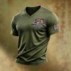Men's 3D Printed Daily Casual Fashion Front Shoulder V-Neck Long Sleeve