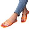 Large size sandals drag women's summer wear new girls flat bottom out fashion word drag