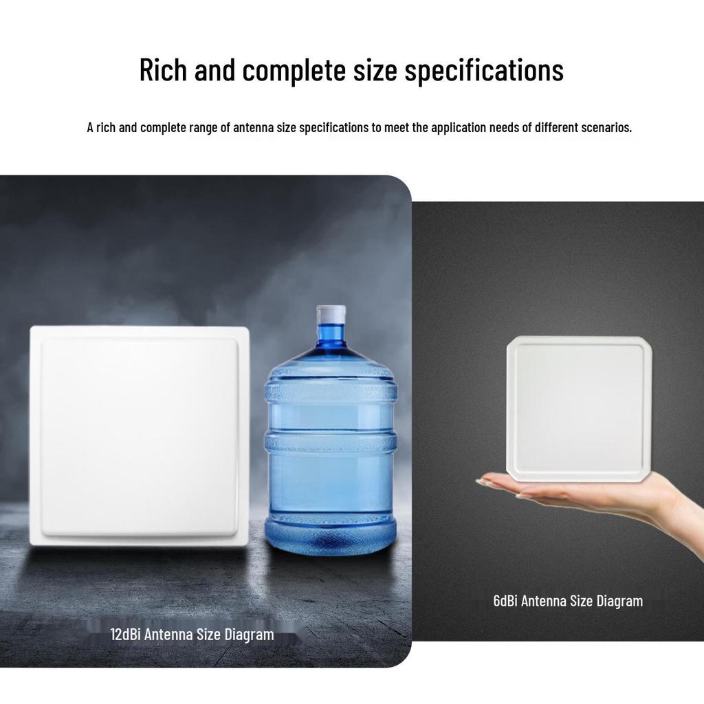 High-Gain 915M IoT RFID Antenna, Ultra-High Frequency, Circular/Linear Polarization, Long-Distance Directional Planar Design