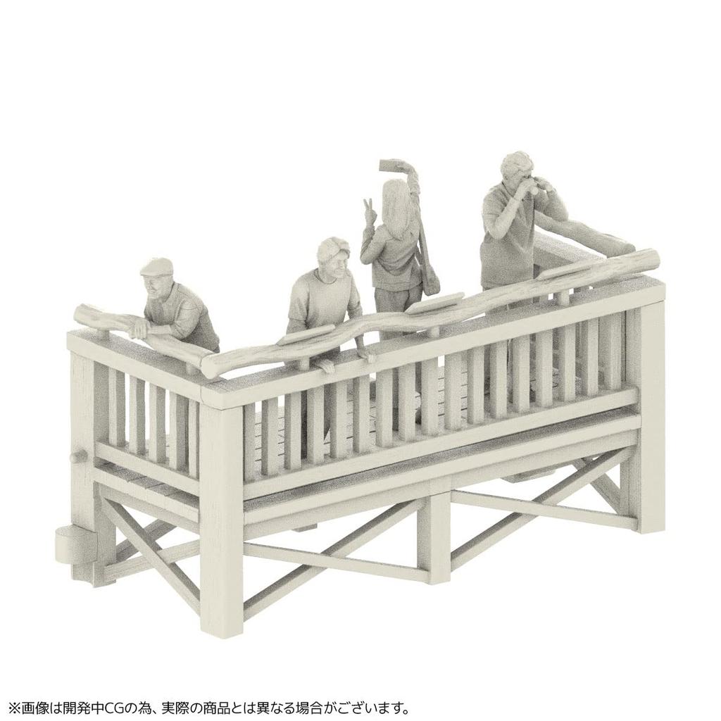 Kaiyodo ART PLA Tourist and African Elephant Set Scale Unpainted Unassembled Plastic Model Kit Molding Color AP010 1/35