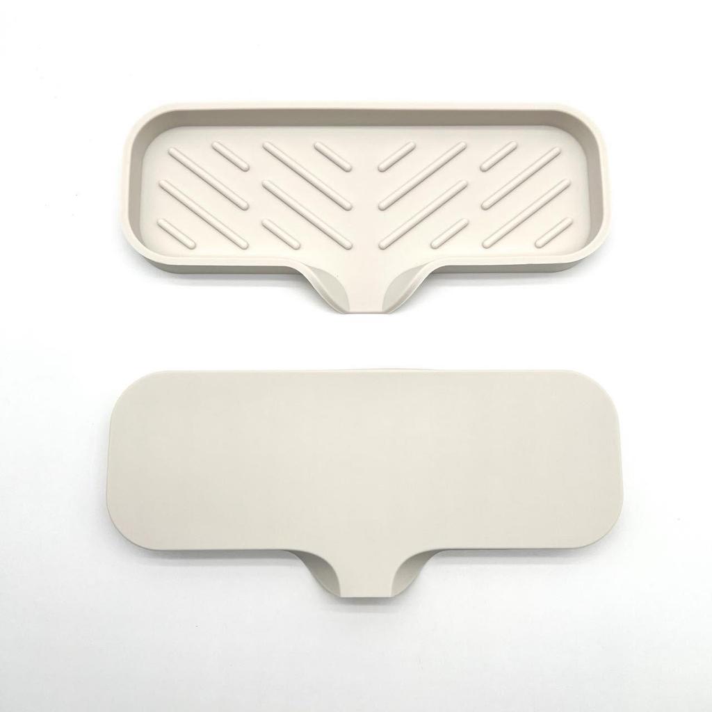 Multifunctional Silicone Soap and Sink Drain Mat - Non-slip, Water Collection Countertop Accessory