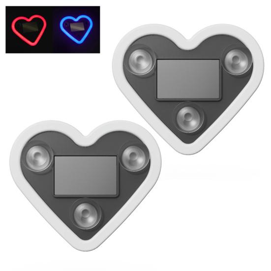 

Светодиодная неоновая лампа в форме сердца на солнечной батарее для окна автомобиля, беспроводная автомобильная лампа для создания атмосферы, 5 режимов, украшение салона автомобиля с присосками E