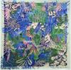 New Luxury Brand 130cm Bohemia Bird Flower Hillside Twill 100% Silk Scarf Women Square Scarves Kerchief For Ladies Shawl