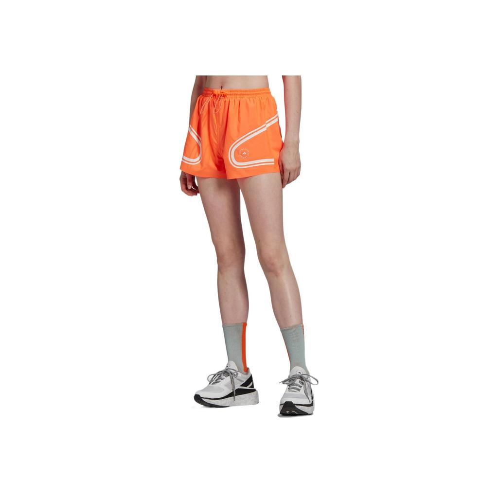 adidas X Stella McCartney Color Block Striped Sports Casual Shorts Women Shorts Orange HB6080