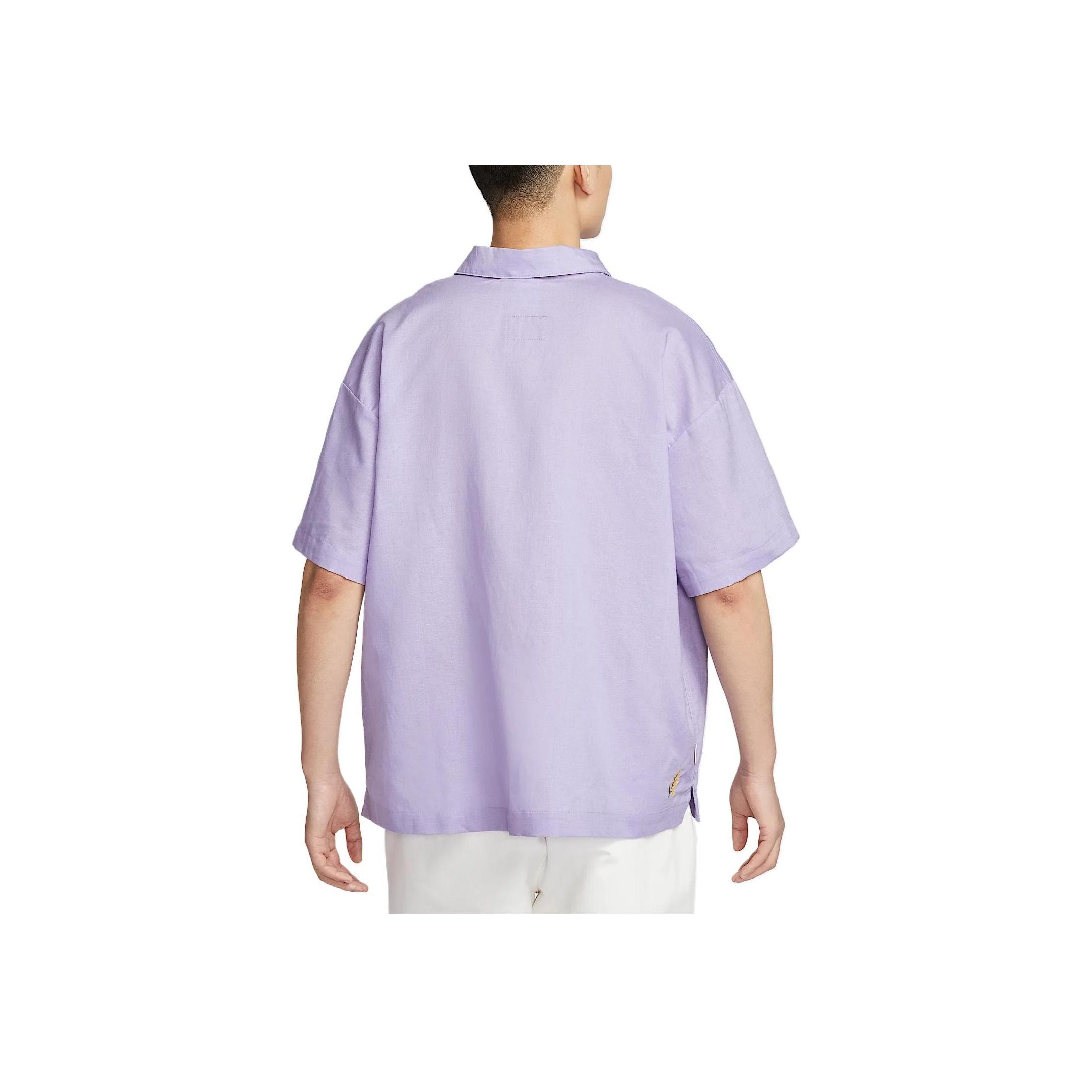 

Nike Swoosh Comfortable Fashionable Soft Versatile Short Sleeve Shirt Men shirts Purple HJ2982-515 L
