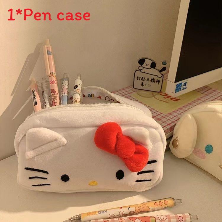 Hello Kitty Pochacco Large Capacity Stationery Pouch For Students And Office Use White Hello Kitty