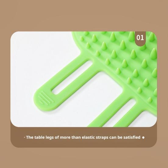 2/4 Pezzi Gatto Auto-Toelettatore Spazzola per Gatti in Silicone Regolabile Angolo Gamba Tavolo Prurito Grattino per Faccia Gatto Pettine Massaggiante per Gatti da Interno