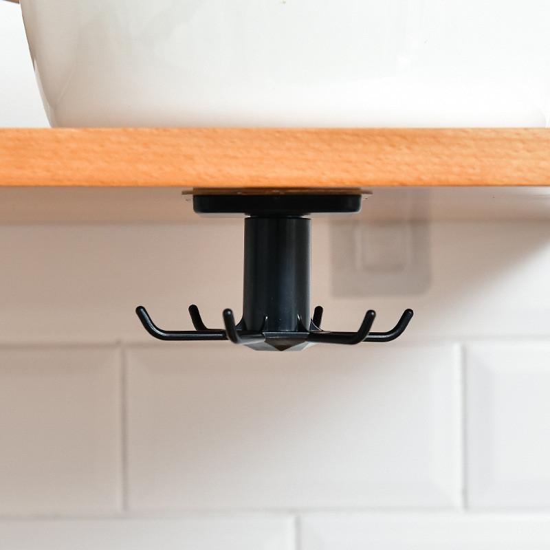Abs Kitchen Wall Hook 360 Degree Rotating Hanging Organizer For Cabinets