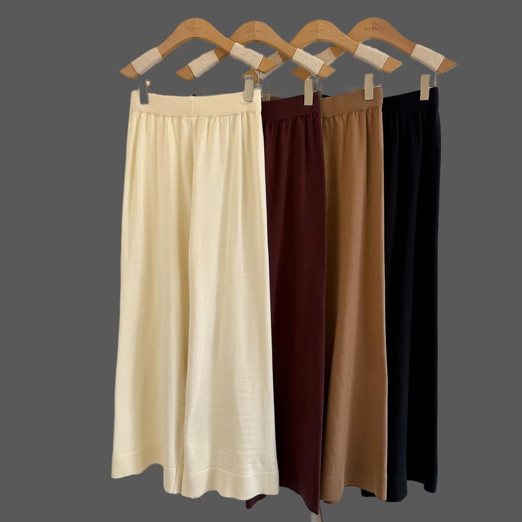 Korean Casual Suit Women's Autumn and Winter Women's Clothing Striped Top Casual Wide-leg Pants Fashion Temperament