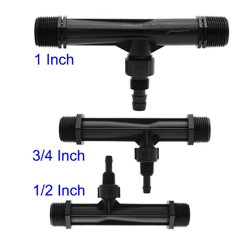 Iniettore di Fertilizzante Venturi Filettato Maschio da 1/2" 3/4" 1" Dispositivo a Goccia per Irrigazione Fertilizzazione Fiori Tubo Acqua Giardino Emettitore