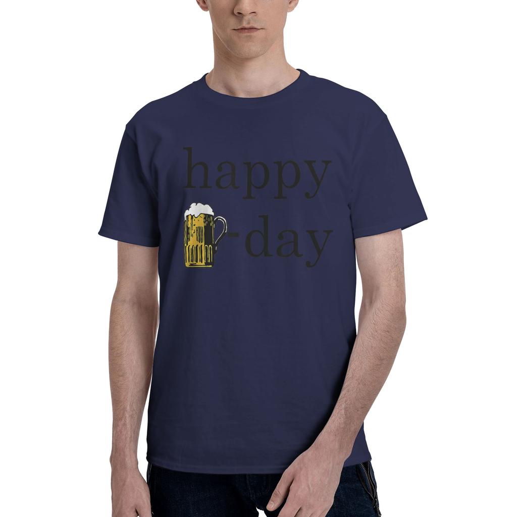 1 Piece Happy Funny Graphic 100 Cotton Tshirt Beer Day Tees Tops For Unisex