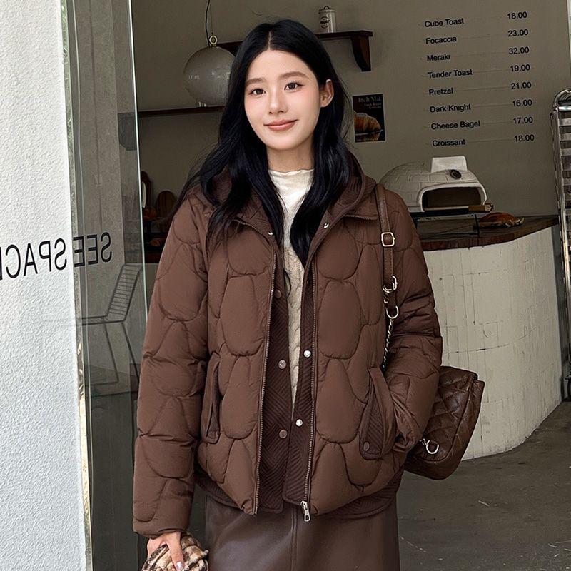 Winter Hooded Jacket Women Short Warm Loose Korean Style Clothes with  Cotton Padded Jackets