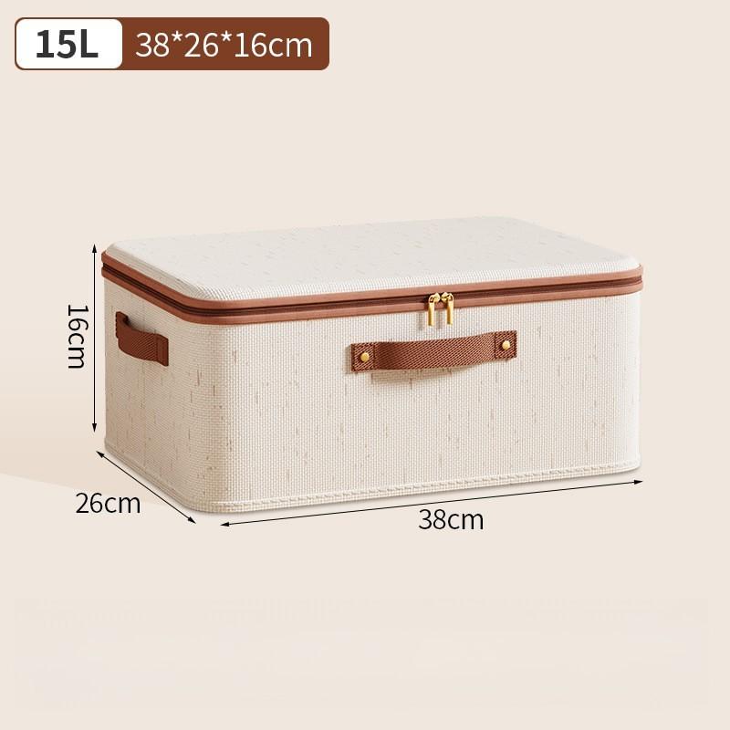 Large Foldable Storage Box with Dustproof Lid and Handles for Bedroom Use