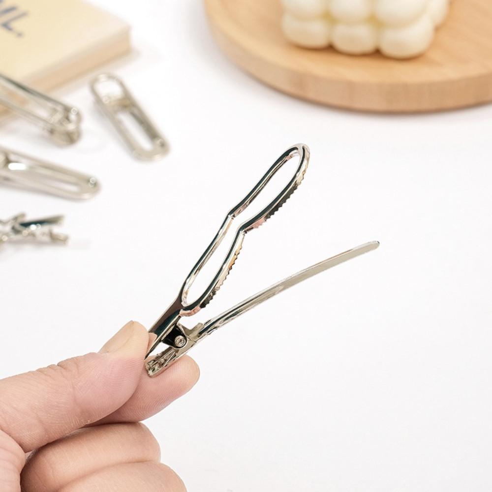 8PCS Metal Hair Clips Silver Bangs Clips Set Non-Slip Grip for Fine Hair Styling