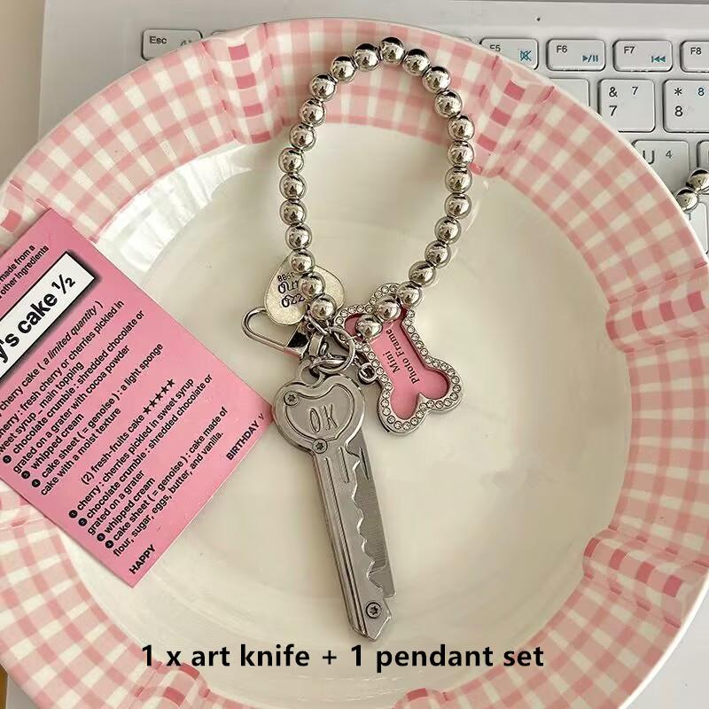 MINKYS Niedliches Tragbares Metall Liebesherz Kunst Nutzmesser Express Kartonschneider Papier Schneider Bastel Verpackungswerkzeuge