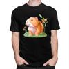 Custom Kawaii Guinea Pig Flower T Shirt Men Pet Animal Tshirts Casual Tee Tops Pure Cotton Oversized Tshirt Merch