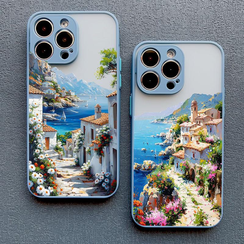 Island Scenery Summer Sky Landscape Phone Case For iPhone 17 Pro Max 11 14 16 15 Pro Max Plus 13 12 Mini Pro Max Back Covers