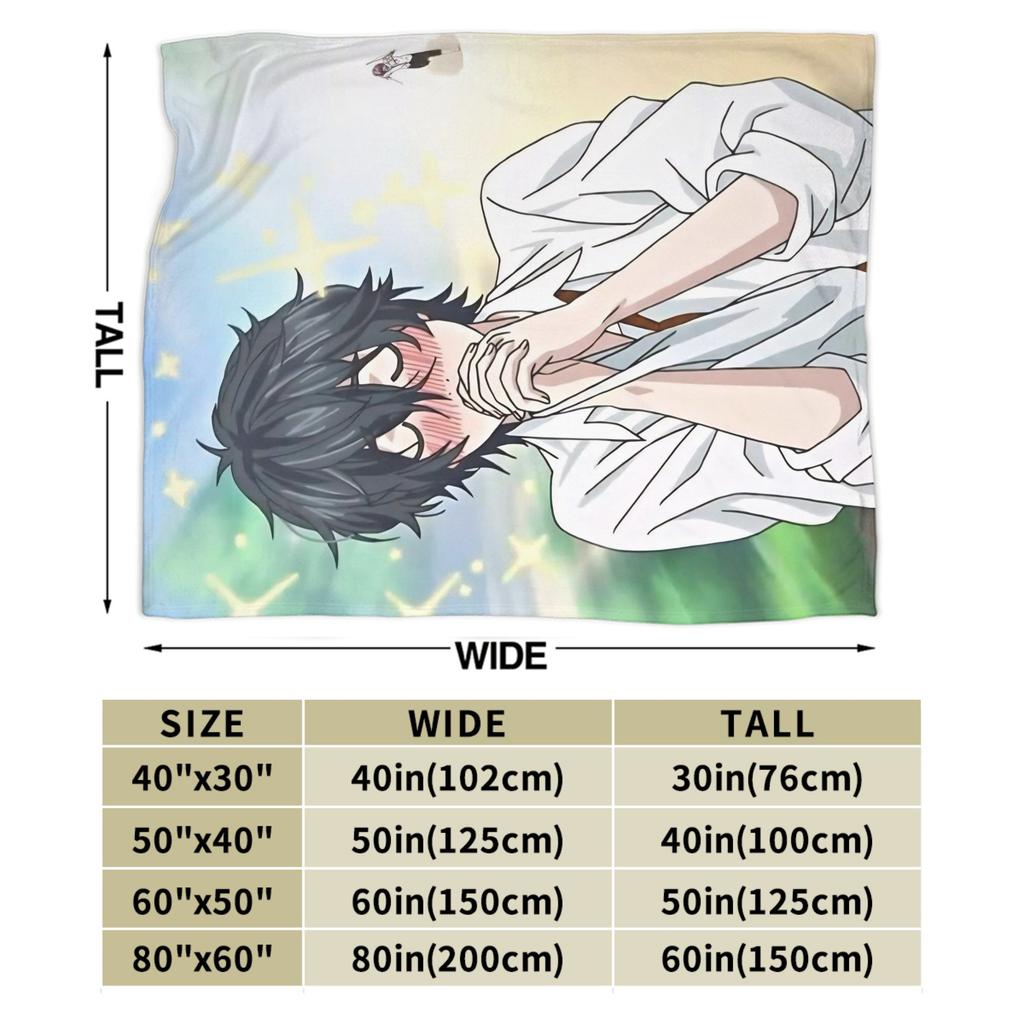 Yarichin Club Ayato Yuri Printed Blanket For Men Women Super Soft Cozy Throw Blankets for Sofa 50x60 Inches Multiple Sizes