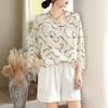 DIMANAF 2026 Women Plus Size New Summer Blouse Shirt Thin Casual Loose Lady Tops Print Shirts