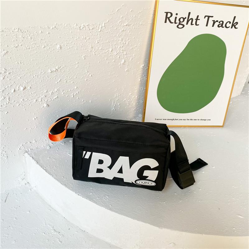 Модная универсальная детская сумка кроссбоди Стильная мужская наплечная сумка для активного отдыха чёрный