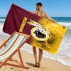 Washington Redskins Logo Print Beach Towel, Large Soft Quick Dry Towel for Beach Camping Swimming