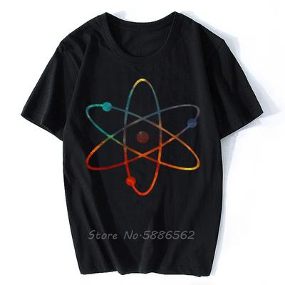 Symbole de l'atome Nébuleuse Drôle T-shirt Science Homme Nouveau Blanc Décontracté Homme Cool Physique Geek t-shirt T-shirts Unisexes Harajuku