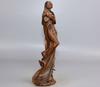 Chinese Antique Boxwood Carved Beautiful Woman Statue Sexy Sculpture Home Decor