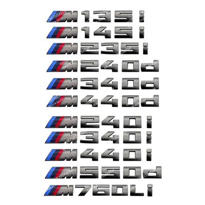 HVDS5 3D Grey Badge Letters for 1 2 3 4 5 7 Series M 135 140 145 235 240 340 440 550 I D 760Li Car Boot Badge Emblem Accessories