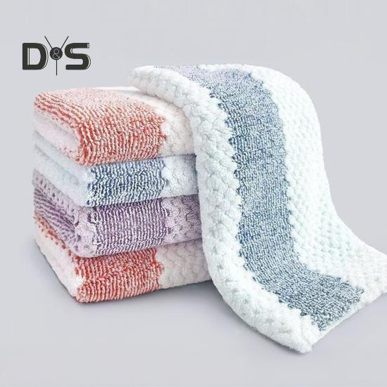 5Pcs/Set Kitchen Towels Super Soft Absorbent Coral Velvet Towels Random Colors Gentle Microfiber Rags