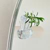 2 Stück Neue halbkreisförmige wandmontierte Vase Transparent Kreativ Pflanze Hydroponisches Aquarium Wandbehang Blumentopf Büro Dekoration