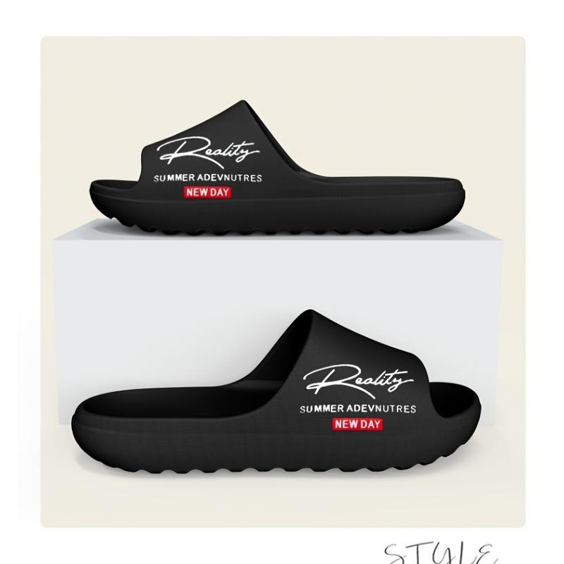 Men Summer Thick Sole Slide Slippers Casual Non Slip Indoor Outdoor Sandals