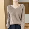 Women's 100% Wool Hooded Sweater: Autumn/Winter Knit, Loose, Soft, Trendy.