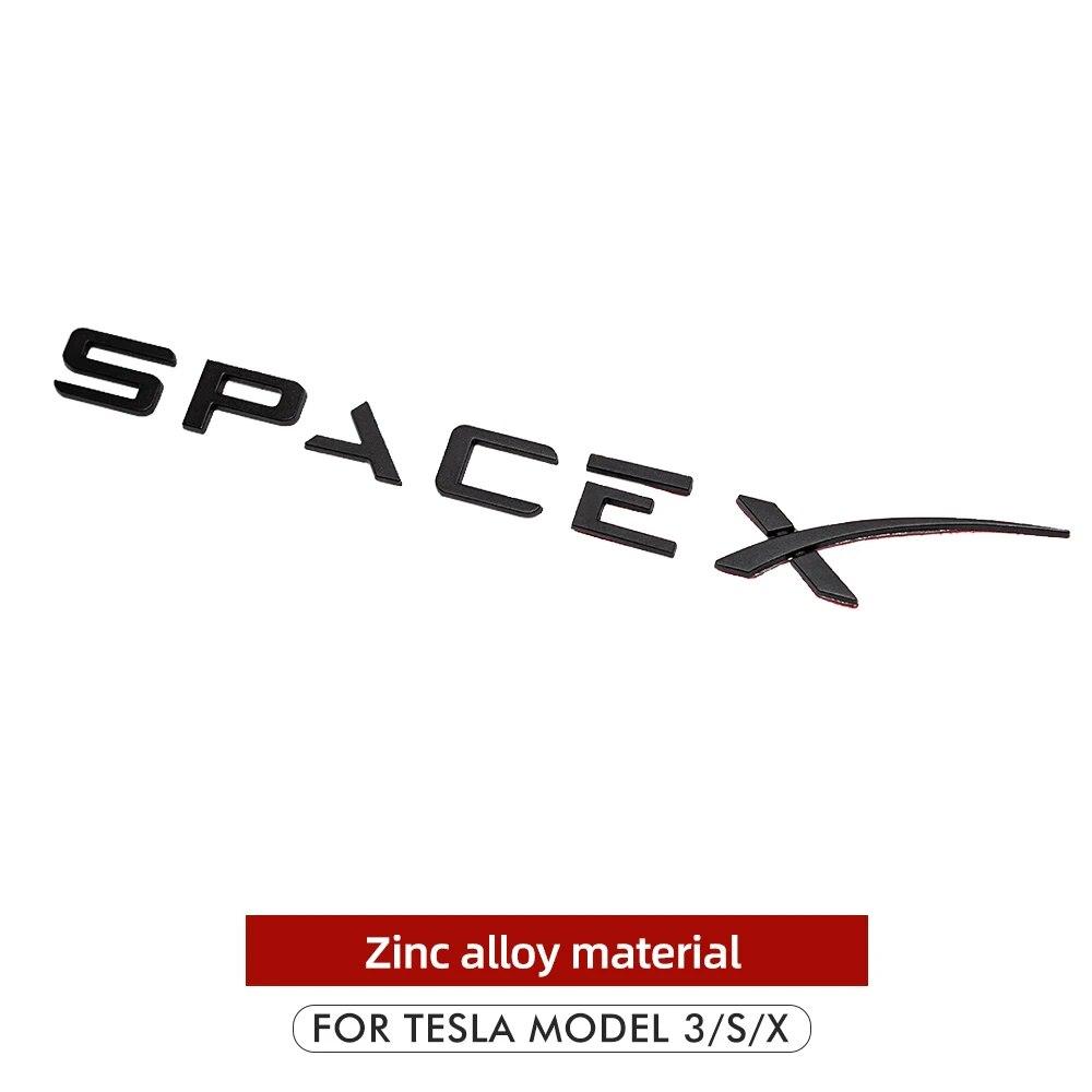 Heenvn Neuer Kofferraum X Logo Aufkleber Für Tesla Model Y 3 S X Zubehör Model Y Auto Model3 Drei Aluminiumlegierung