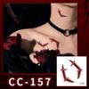 Nuovi Tatuaggi Impermeabili di Halloween Horror Cicatrice Faccia - Adesivi Trucco Opachi per Feste Festival