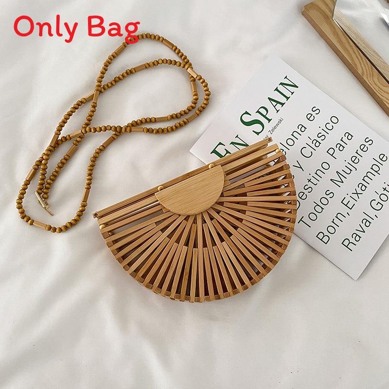 Woven Straw Bag For Women With Openwork Design Perfect For Beach And Casual Outings