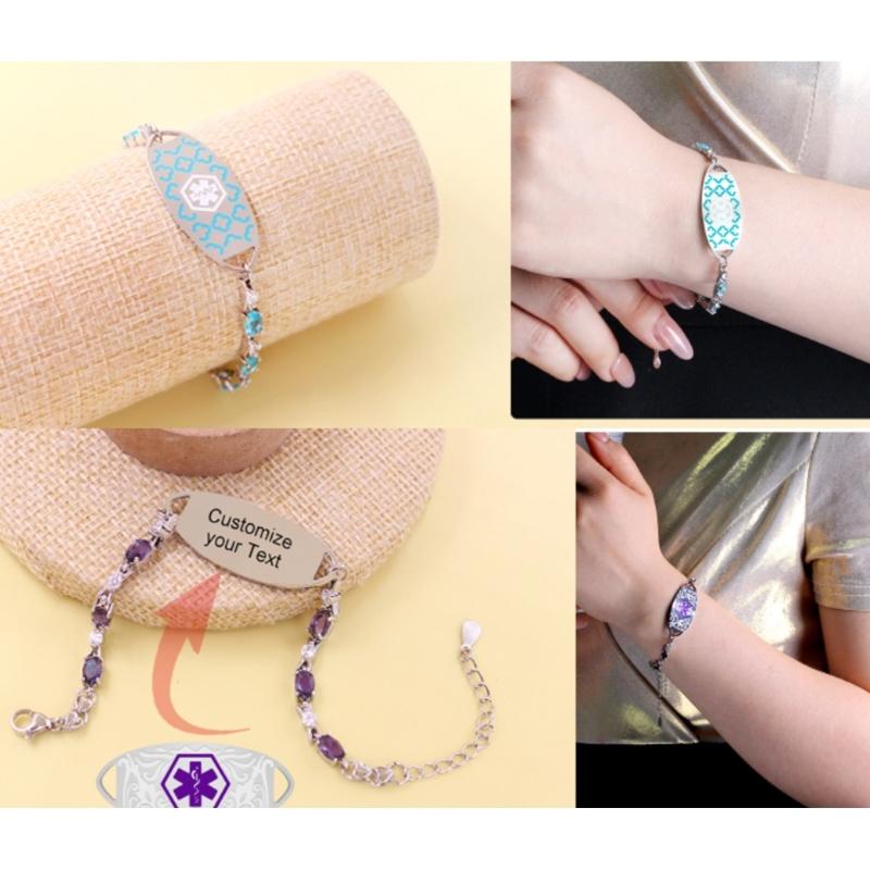 Stilvolles und Stabiles Verstellbares Symbolarmband Gefertigt aus Kupfer mit Zirkon für Gesundheitssicherheit