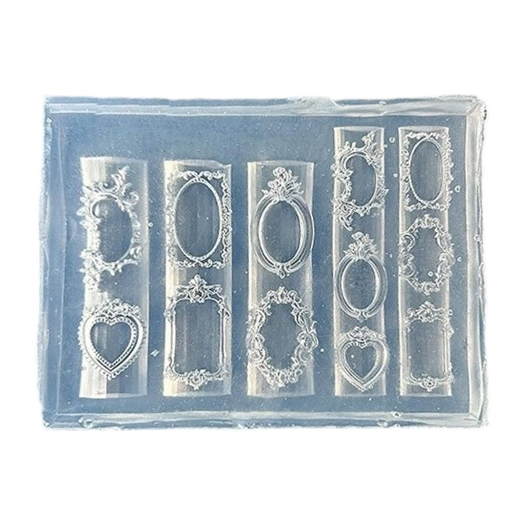 Silicone Nail Molds Nail Sculpting Molds Delicate Nail Decors Moulds Silicone Nail Tools Nail Carving Molds for Nail