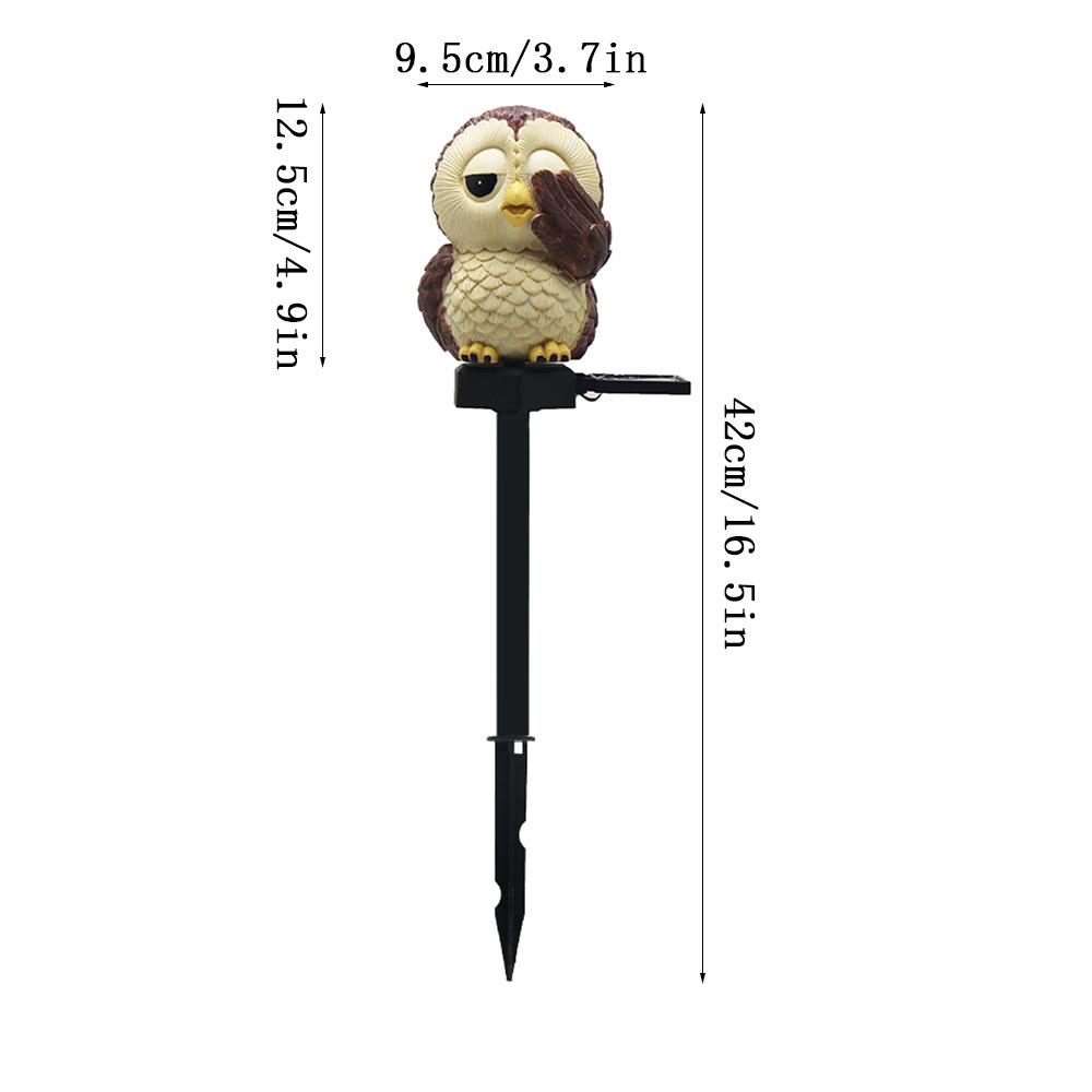 Solar Owl Garden Landscape Light - Outdoor Decorative Street Lamp