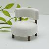 1:12 Dollhouse Mini Velvet Sofa Chair Replica - Disassemblable & Realistic Backrest Chair for Miniature Settings