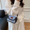 Strictly Selected Fashionable Large-capacity Trendy Dopamine Versatile Shoulder Bag 2025 Underarm New Small Fresh Plaid Saddle Bag