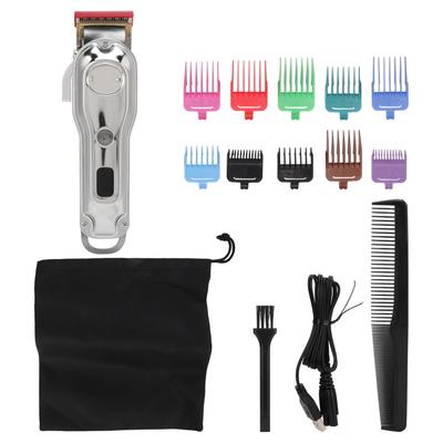 Hair Clipper Trimmer with 10 Guide Combs LED LCD Display USB Socket for Personal Professional