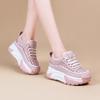 Mesh Breathable White Shoes for Women Summer Thin Dad Shoes Platform Thick Sole Casual Height-enhancing Mesh Shoes