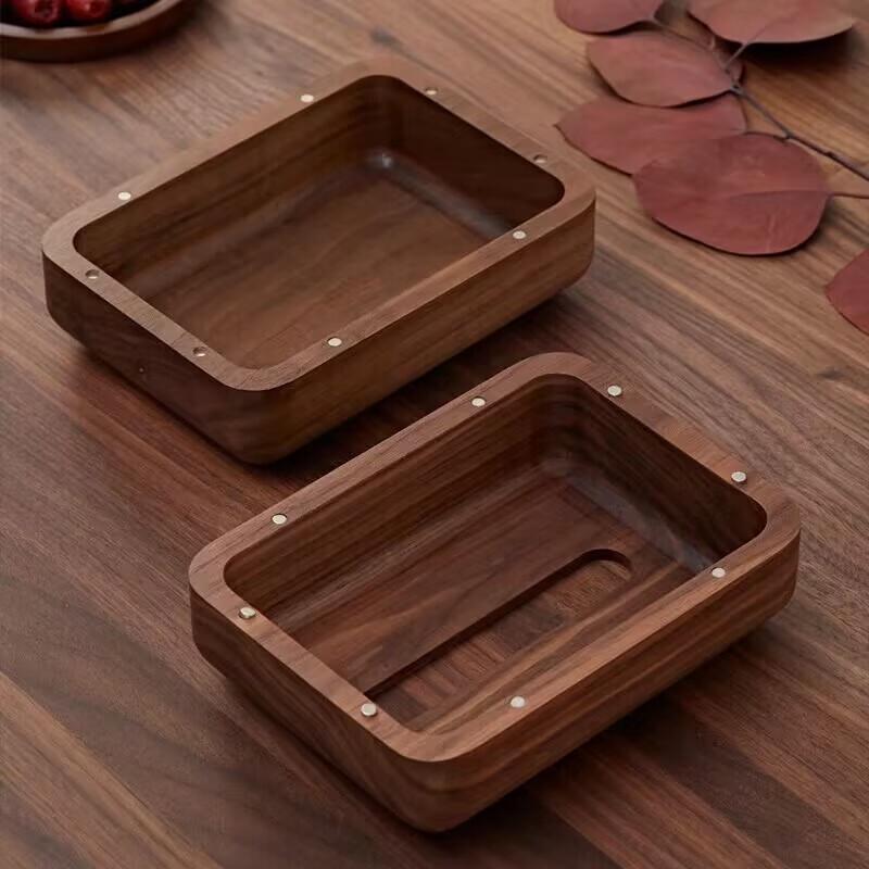 North American Black Walnut Solid Wood Tissue Box