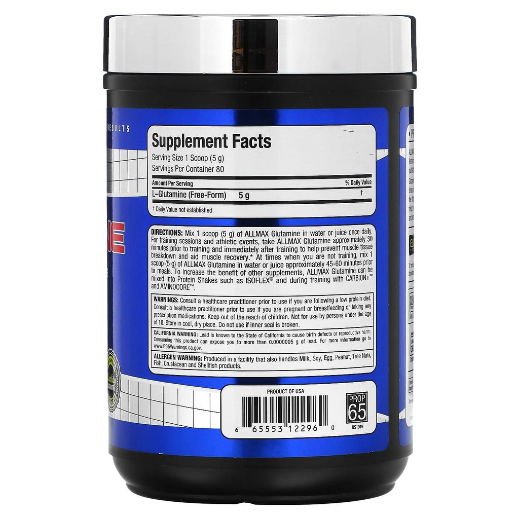 Essentials, Glutamine, 5G, 400G(14.11Oz)