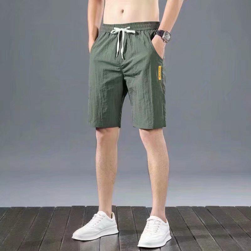 

Мужские быстросохнущие пляжные шорты из ледяного шелка - Дышащие, Свободного кроя, Повседневные бриджи XL (60-67.5 kg) зелёный